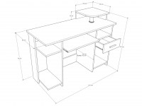 Zénó 2 íróasztal mérete